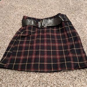 Exact change‎ plaid mini skirt